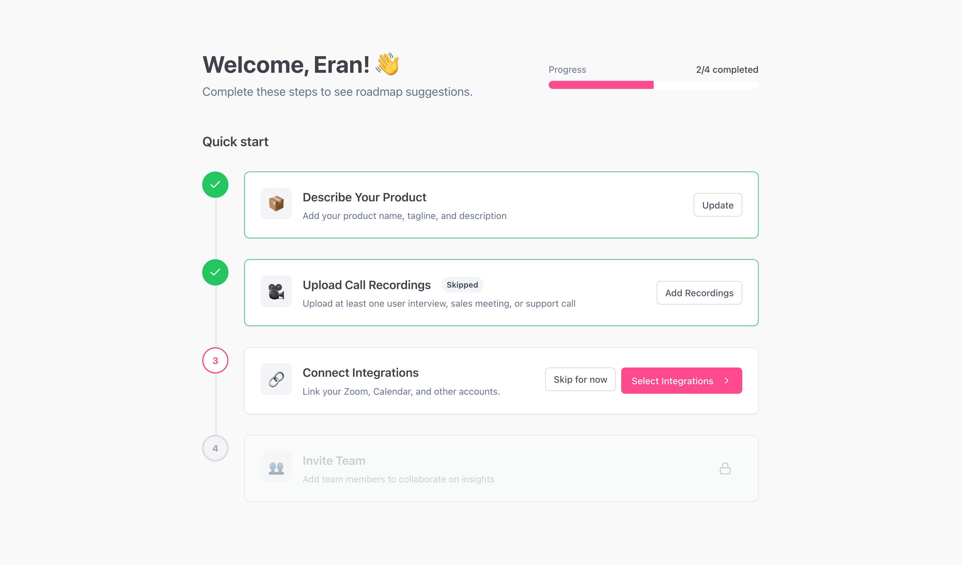 How to create your workspace and complete onboarding